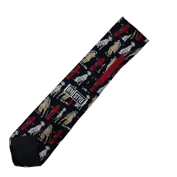 RM Style Ralph Marlin Fire Fighters, Dogs and Hydrants Tie - Picture 3 of 4